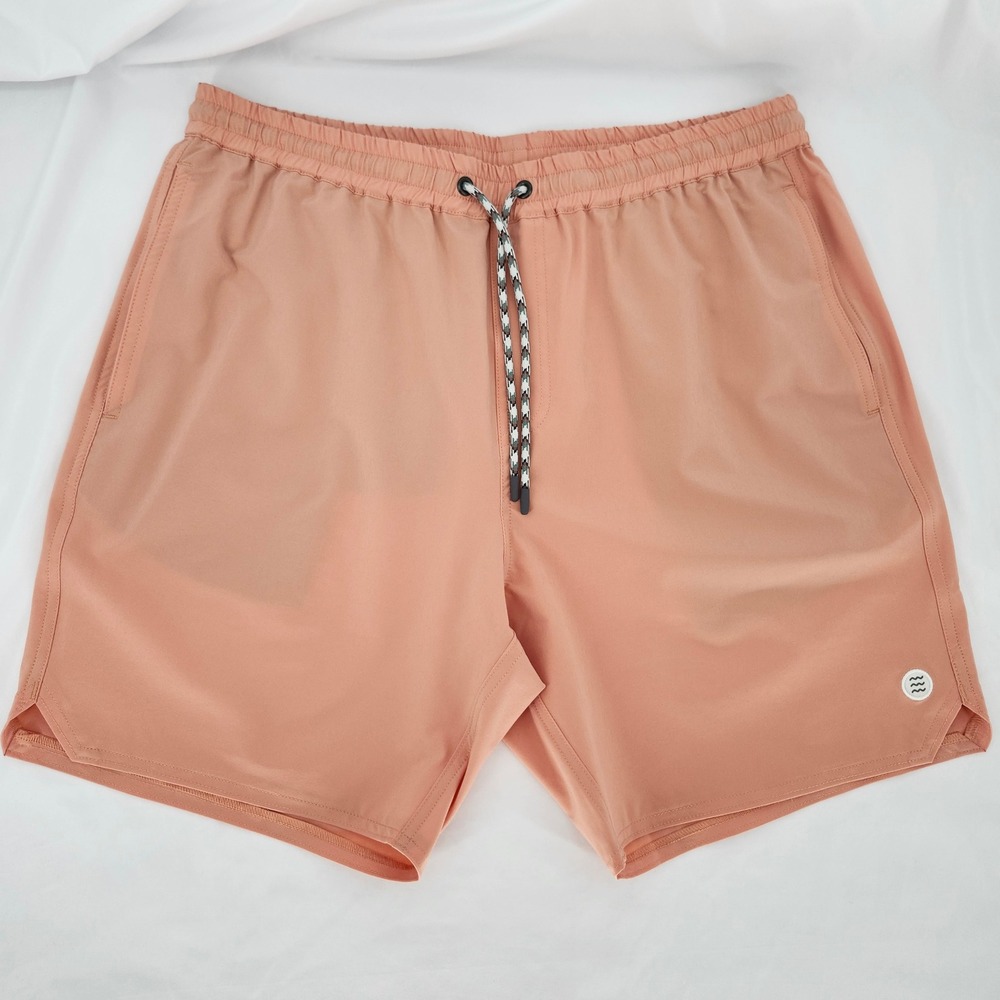 Free Fly Mens Andros Trunk Size L Orange Dusk Swim Short UPF 50+ Performance NWT
